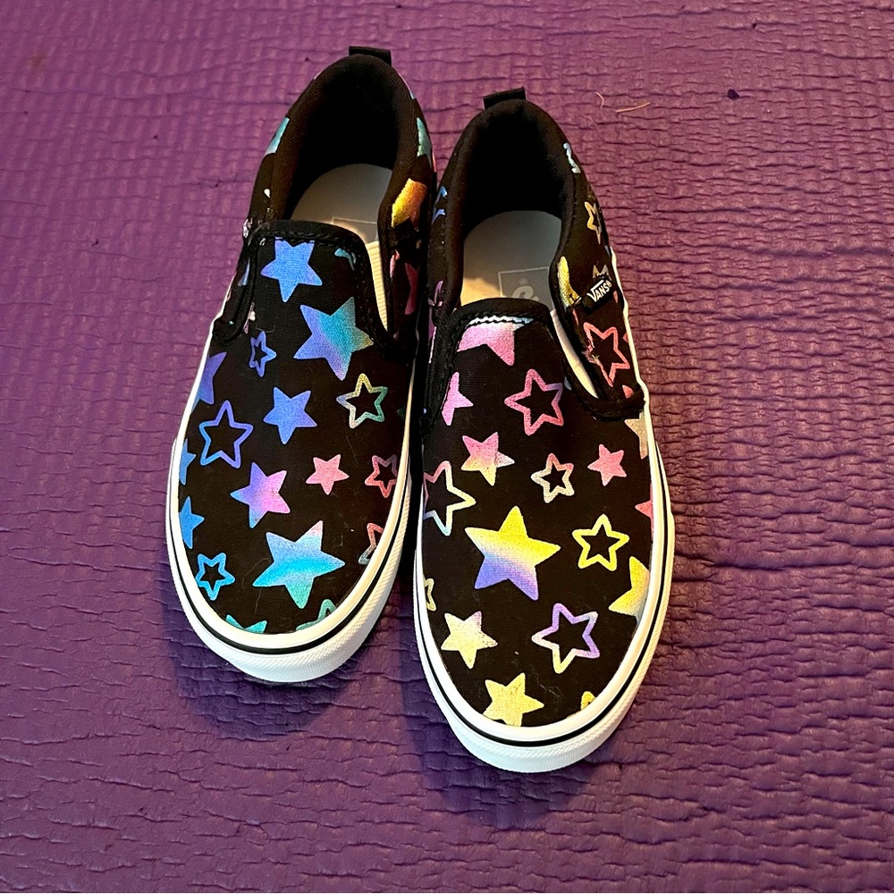 Vans kids asher slip on sneaker stars